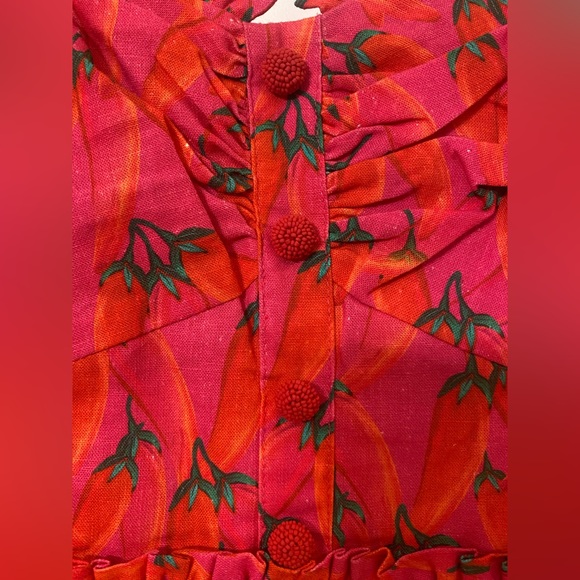 Farm Rio Red Pepper Jumpsuit, size L - Picture 5 of 9